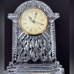 Waterford Crystal Lismore large carriage clock.